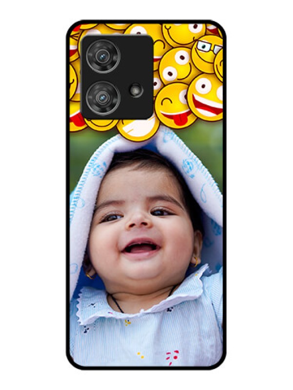 Custom Motorola Edge 40 Neo Custom Glass Phone Case - With Smiley Emoji Design