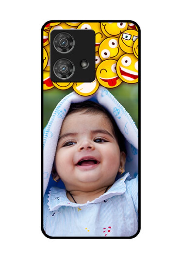 Motorola Edge 40 Neo Custom Glass Phone Case - With Smiley Emoji Design