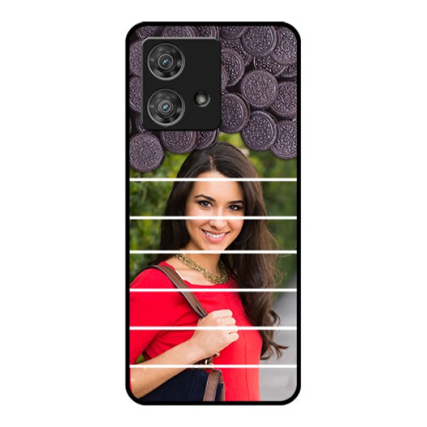 Motorola Edge 40 Neo Custom Glass Phone Case - With Oreo Biscuit Design Motorola Edge 40 Neo Custom Glass Phone Case - With Oreo Biscuit Design