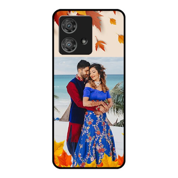 Motorola Edge 40 Neo Custom Glass Phone Case - Autumn Maple Leaves Design Motorola Edge 40 Neo Custom Glass Phone Case - Autumn Maple Leaves Design