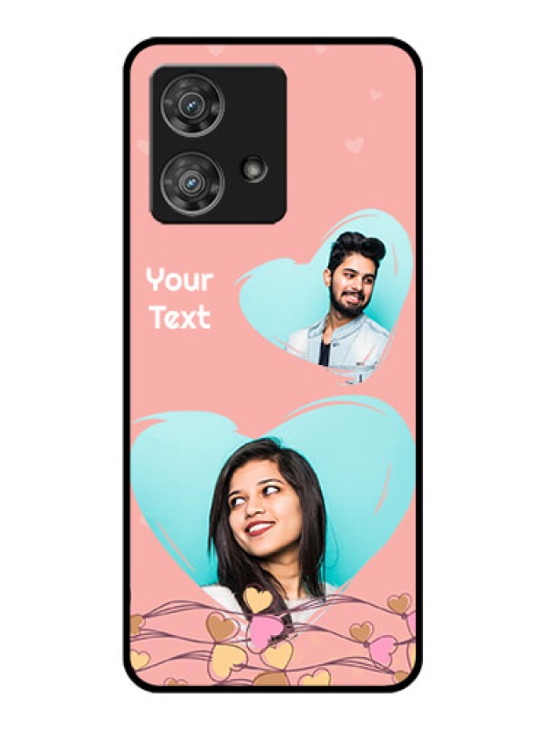 Custom Motorola Edge 40 Neo Custom Glass Phone Case - Love Doodle Design