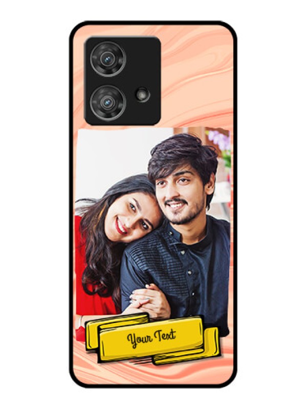 Custom Motorola Edge 40 Neo Custom Glass Phone Case - Marble Texture Design