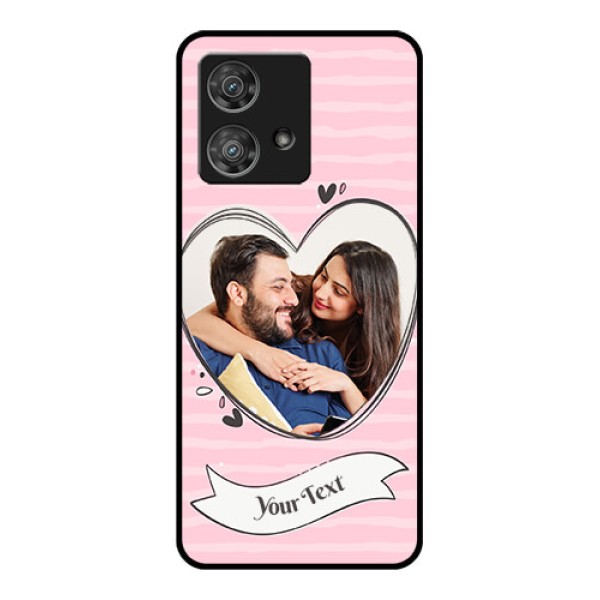 Motorola Edge 40 Neo Custom Glass Phone Case - Vintage Heart Design