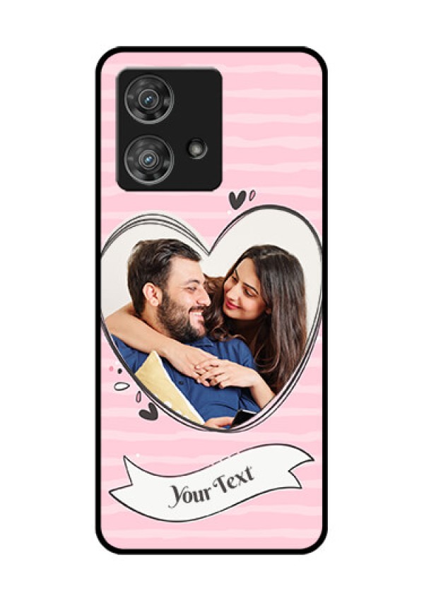 Motorola Edge 40 Neo Custom Glass Phone Case - Vintage Heart Design