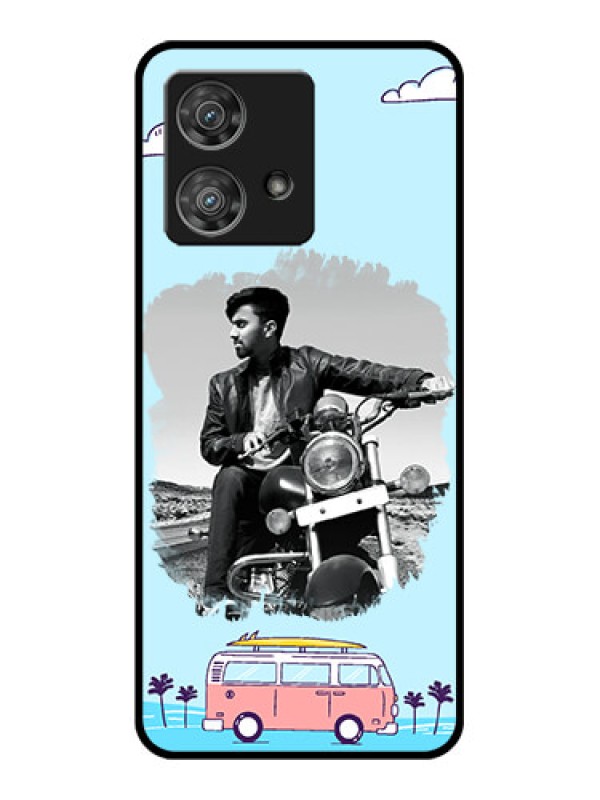 Custom Motorola Edge 40 Neo Custom Glass Phone Case - Travel & Adventure Design