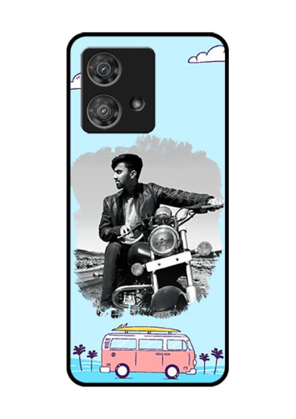 Motorola Edge 40 Neo Custom Glass Phone Case - Travel & Adventure Design