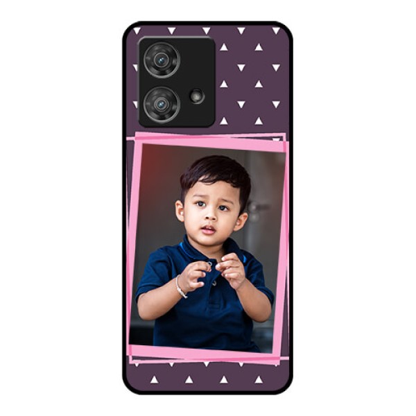 Motorola Edge 40 Neo Custom Glass Phone Case - Triangle Pattern Dotted Design Motorola Edge 40 Neo Custom Glass Phone Case - Triangle Pattern Dotted Design