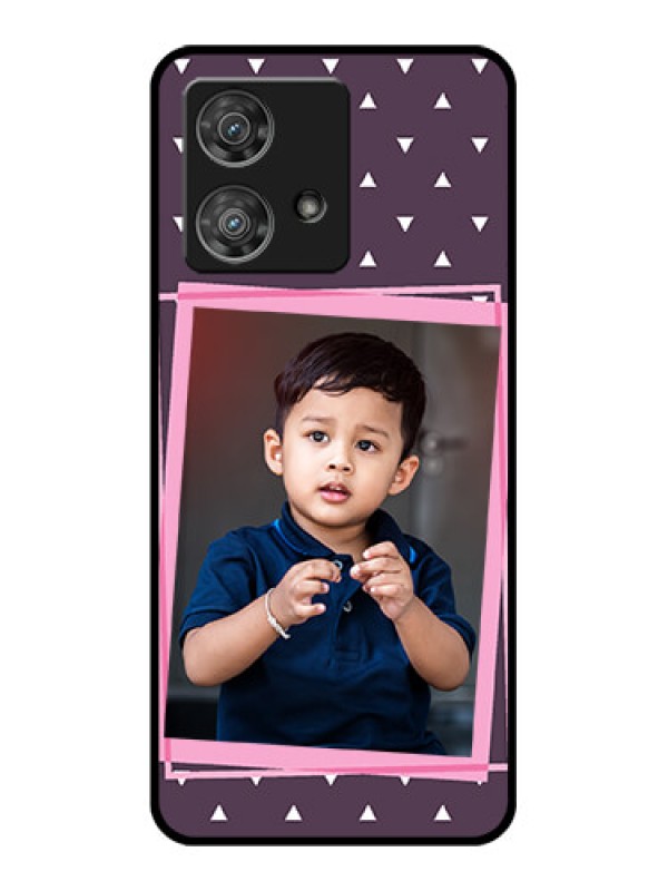 Custom Motorola Edge 40 Neo Custom Glass Phone Case - Triangle Pattern Dotted Design