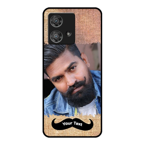 Motorola Edge 40 Neo Custom Glass Phone Case - With Texture Design