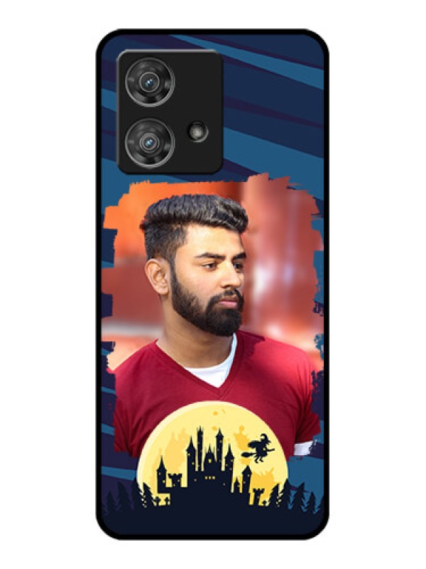 Custom Motorola Edge 40 Neo Custom Glass Phone Case - Halloween Witch Design