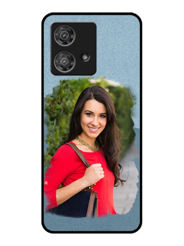 Custom Motorola Edge 40 Neo Custom Glass Phone Case - Grunge Line Art Design