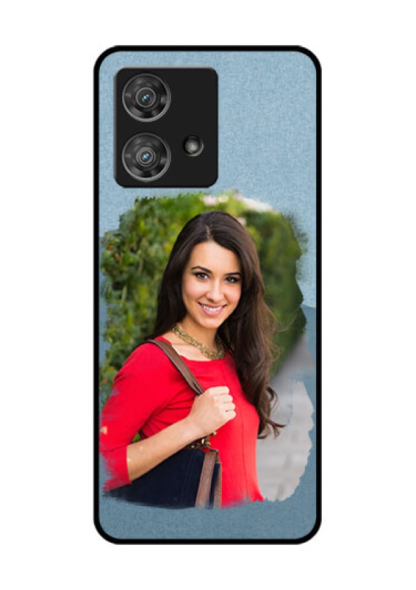 Motorola Edge 40 Neo Custom Glass Phone Case - Grunge Line Art Design