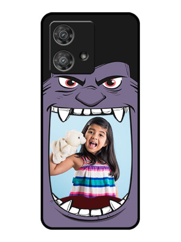 Custom Motorola Edge 40 Neo Custom Glass Phone Case - Angry Monster Design