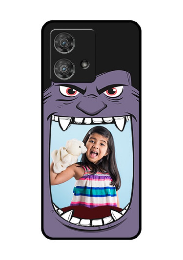 Motorola Edge 40 Neo Custom Glass Phone Case - Angry Monster Design