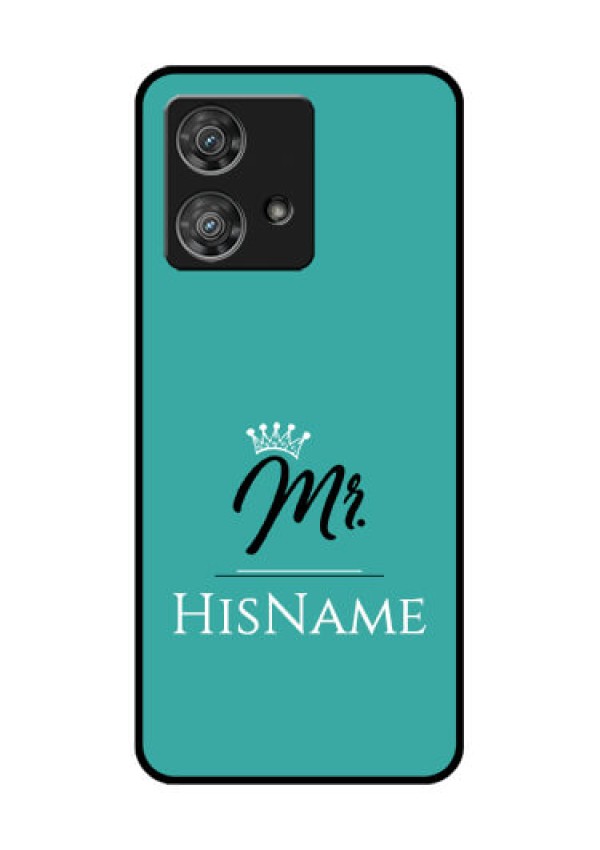 Motorola Edge 40 Neo Custom Glass Phone Case - Mr With Name Design