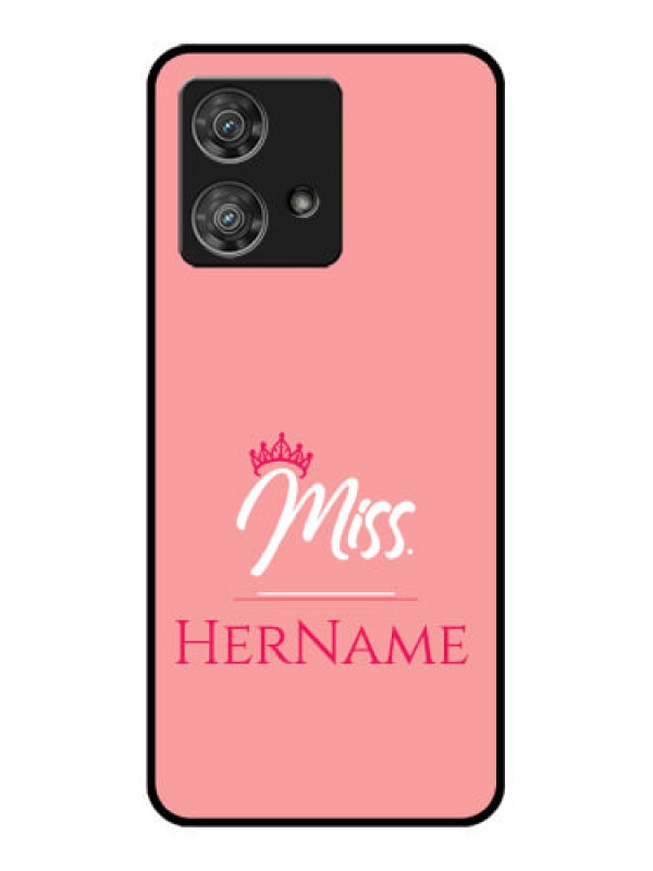 Custom Motorola Edge 40 Neo Custom Glass Phone Case - Mrs With Name Design