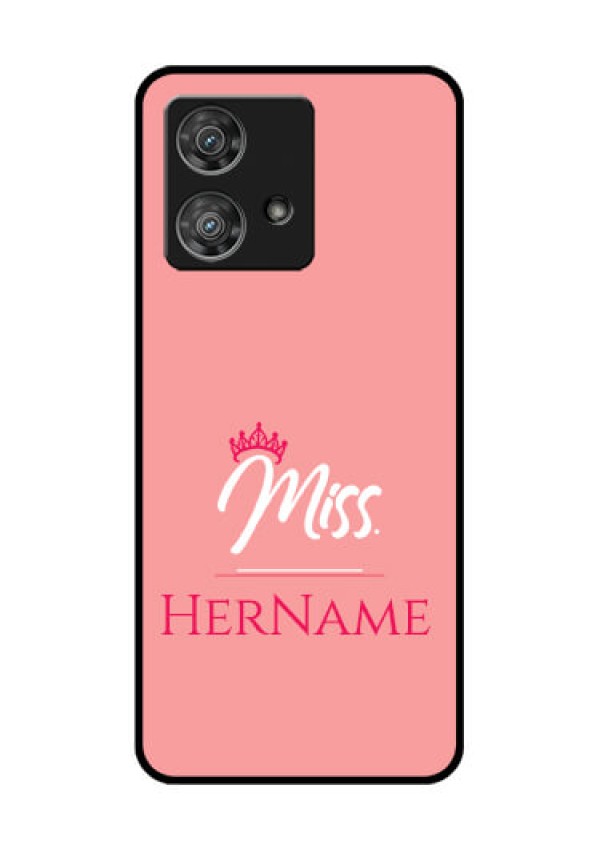 Motorola Edge 40 Neo Custom Glass Phone Case - Mrs With Name Design