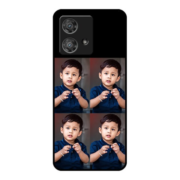 Motorola Edge 40 Neo Custom Glass Phone Case - 4 Image Holder Design