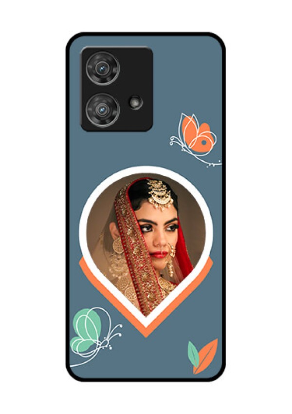 Motorola Edge 40 Neo Custom Glass Phone Case - Droplet Butterflies Design