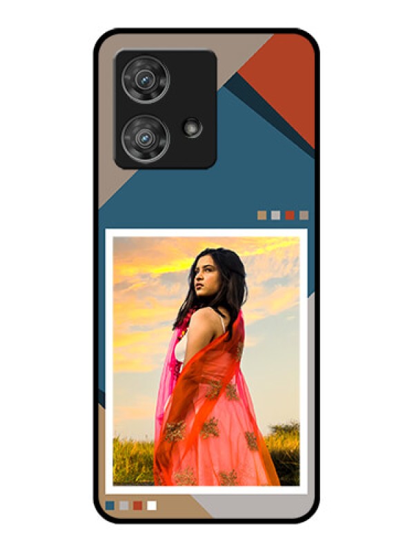 Custom Motorola Edge 40 Neo Custom Glass Phone Case - Retro Color Pallet Design
