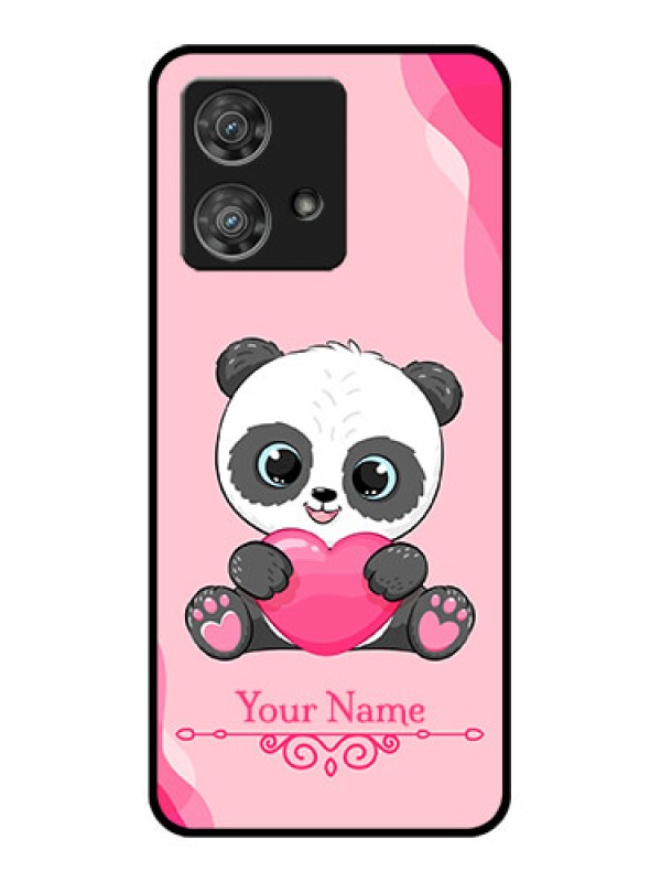 Custom Motorola Edge 40 Neo Custom Glass Phone Case - Cute Panda Design