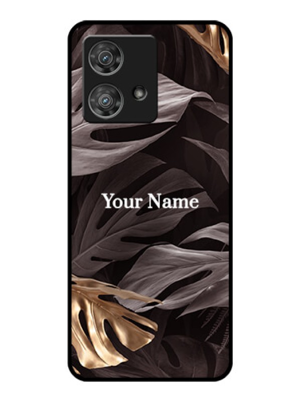 Custom Motorola Edge 40 Neo Custom Glass Phone Case - Wild Leaves Digital Paint Design