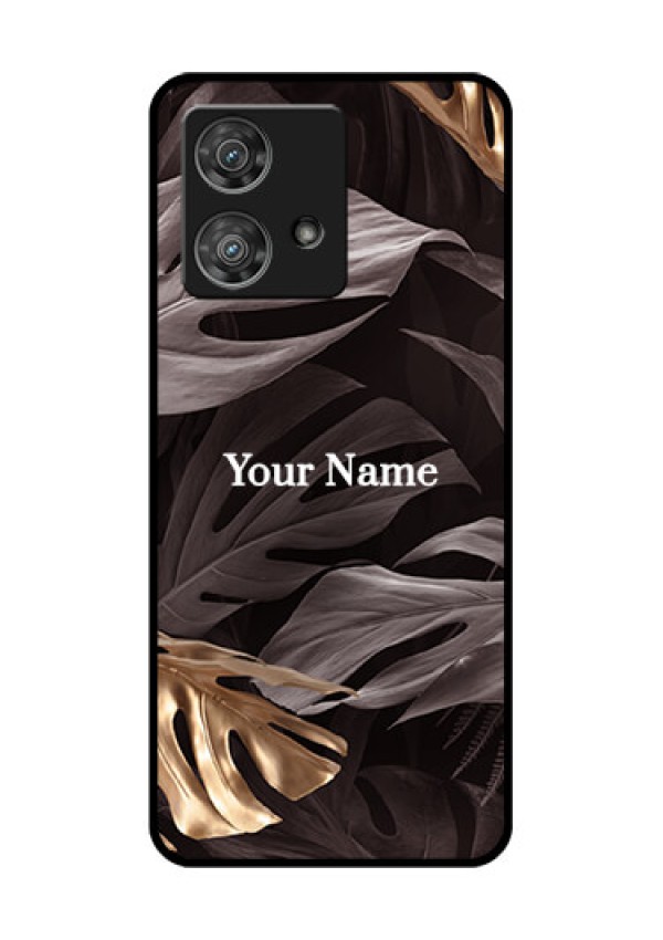 Motorola Edge 40 Neo Custom Glass Phone Case - Wild Leaves Digital Paint Design