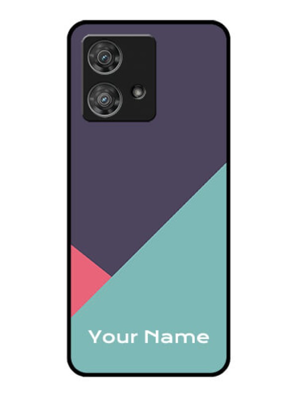Custom Motorola Edge 40 Neo Custom Glass Phone Case - Tri Color Abstract Design