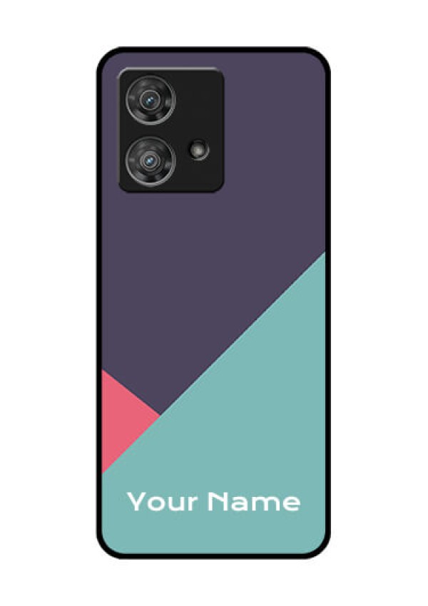 Motorola Edge 40 Neo Custom Glass Phone Case - Tri Color Abstract Design