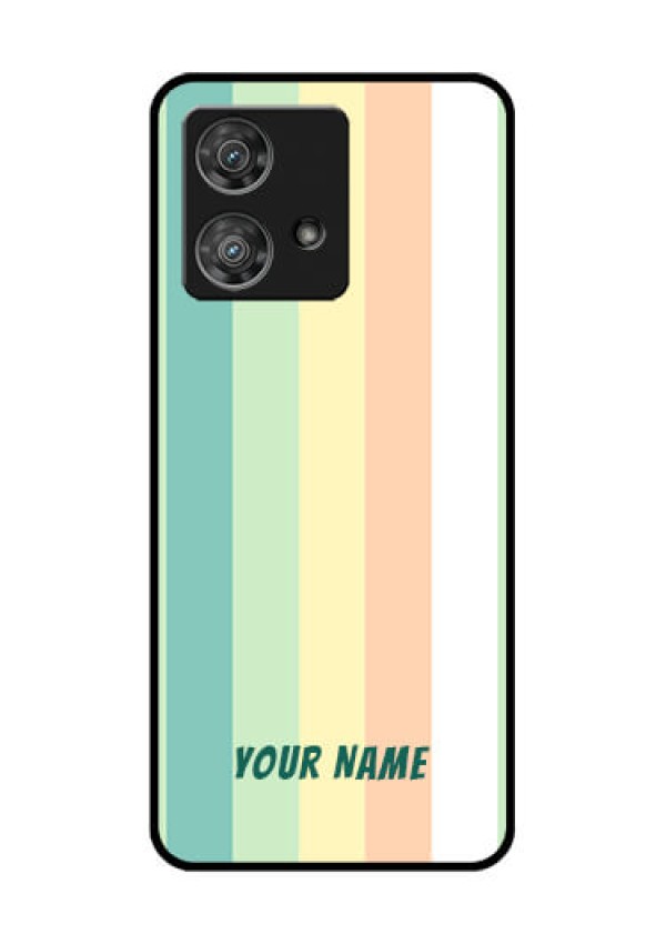 Motorola Edge 40 Neo Custom Glass Phone Case - Multi - Colour Stripes Design