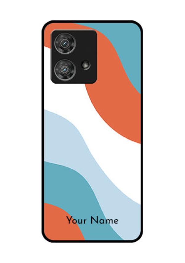 Motorola Edge 40 Neo Custom Glass Phone Case - Coloured Waves Design