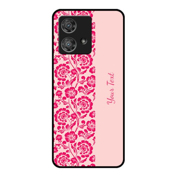 Motorola Edge 40 Neo Custom Glass Phone Case - Attractive Floral Pattern Design Motorola Edge 40 Neo Custom Glass Phone Case - Attractive Floral Pattern Design