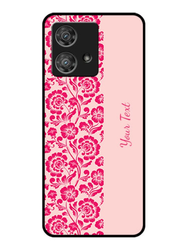 Custom Motorola Edge 40 Neo Custom Glass Phone Case - Attractive Floral Pattern Design