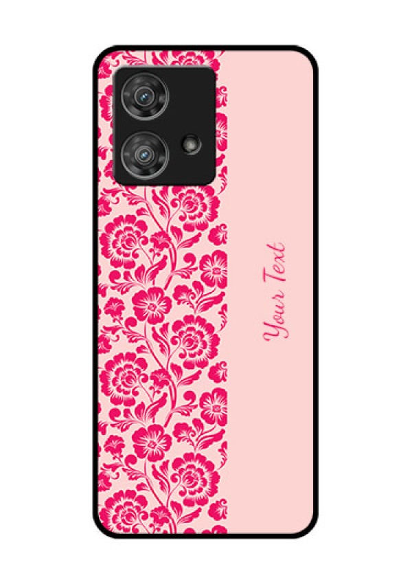 Motorola Edge 40 Neo Custom Glass Phone Case - Attractive Floral Pattern Design