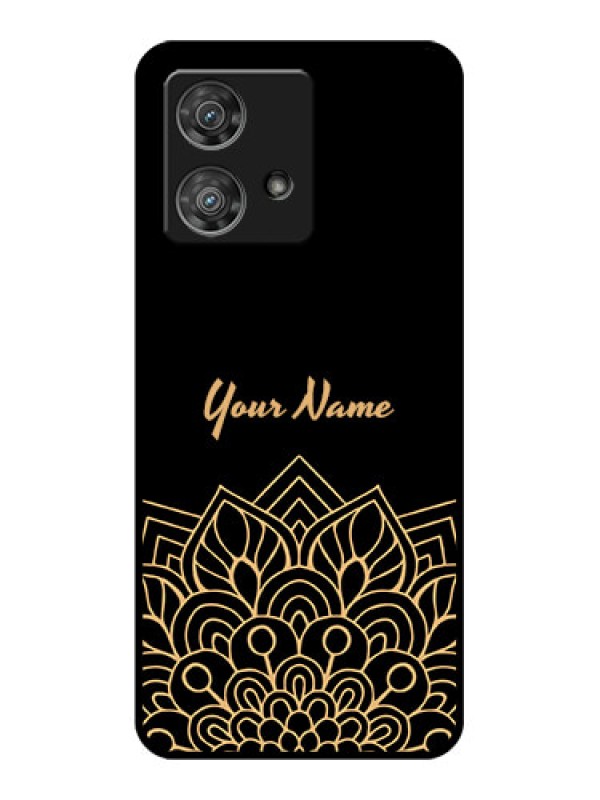 Custom Motorola Edge 40 Neo Custom Glass Phone Case - Golden Mandala Design