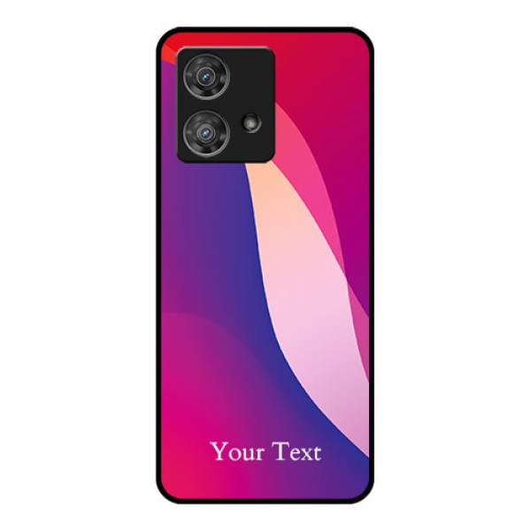 Motorola Edge 40 Neo Custom Glass Phone Case - Digital Abstract Overlap Design