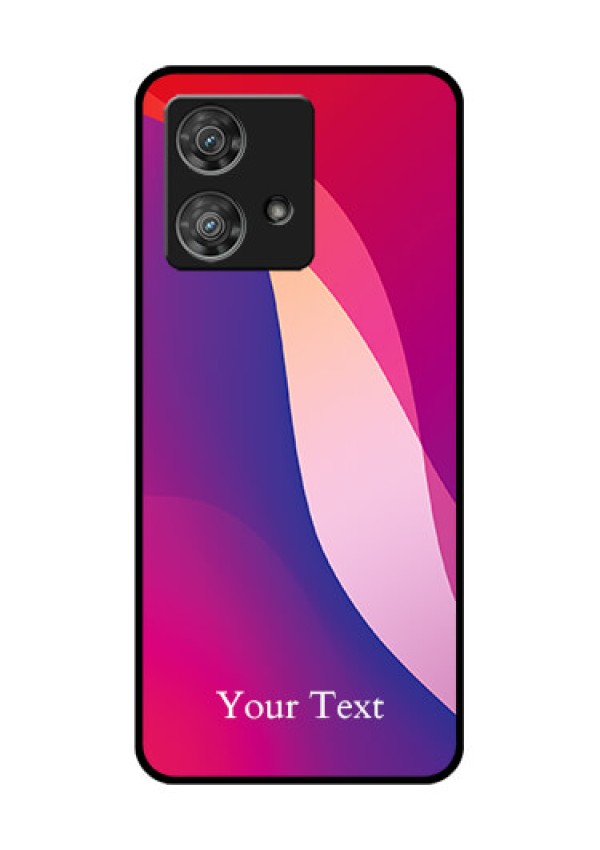 Motorola Edge 40 Neo Custom Glass Phone Case - Digital Abstract Overlap Design