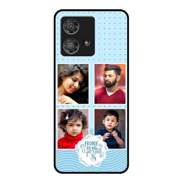 Motorola Edge 40 Neo Custom Glass Phone Case - Cute Love Quote With 4 Pic Upload Design Motorola Edge 40 Neo Custom Glass Phone Case - Cute Love Quote With 4 Pic Upload Design