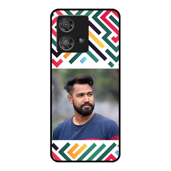 Motorola Edge 40 Neo Custom Glass Phone Case - Colorful Maze Pattern Design Motorola Edge 40 Neo Custom Glass Phone Case - Colorful Maze Pattern Design
