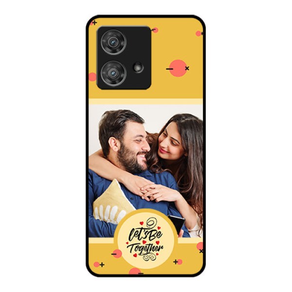 Motorola Edge 40 Neo Custom Glass Phone Case - Lets Be Together Design Motorola Edge 40 Neo Custom Glass Phone Case - Lets Be Together Design