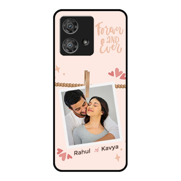 Motorola Edge 40 Neo Custom Glass Phone Case - Forever And Ever Love Design Motorola Edge 40 Neo Custom Glass Phone Case - Forever And Ever Love Design