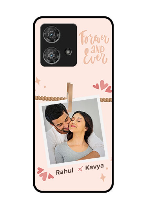 Motorola Edge 40 Neo Custom Glass Phone Case - Forever And Ever Love Design