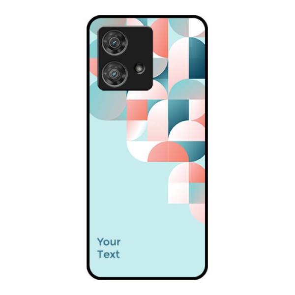Motorola Edge 40 Neo Custom Glass Phone Case - Stylish Semi - Circle Pattern Design Motorola Edge 40 Neo Custom Glass Phone Case - Stylish Semi - Circle Pattern Design