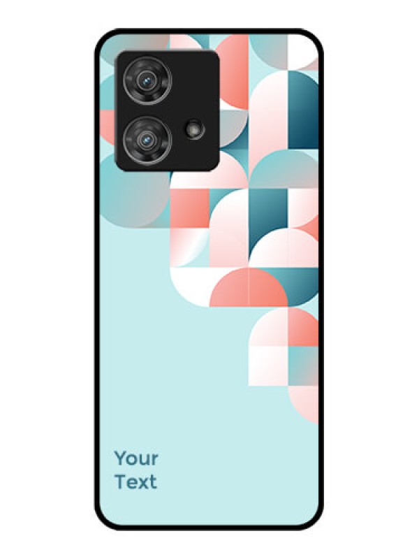 Custom Motorola Edge 40 Neo Custom Glass Phone Case - Stylish Semi - Circle Pattern Design