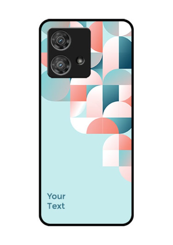 Motorola Edge 40 Neo Custom Glass Phone Case - Stylish Semi - Circle Pattern Design