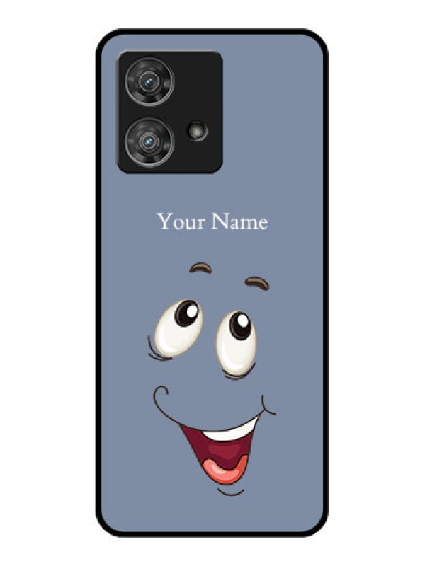 Custom Motorola Edge 40 Neo Custom Glass Phone Case - Laughing Cartoon Face Design