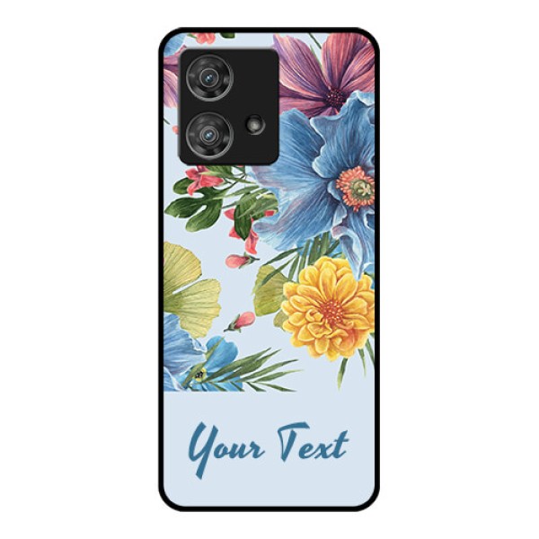 Motorola Edge 40 Neo Custom Glass Phone Case - Stunning Watercolored Flowers Painting Design Motorola Edge 40 Neo Custom Glass Phone Case - Stunning Watercolored Flowers Painting Design