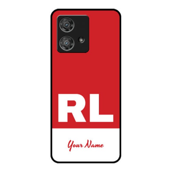 Motorola Edge 40 Neo Custom Glass Phone Case - Dual Tone Custom Text Design