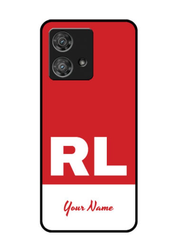 Motorola Edge 40 Neo Custom Glass Phone Case - Dual Tone Custom Text Design