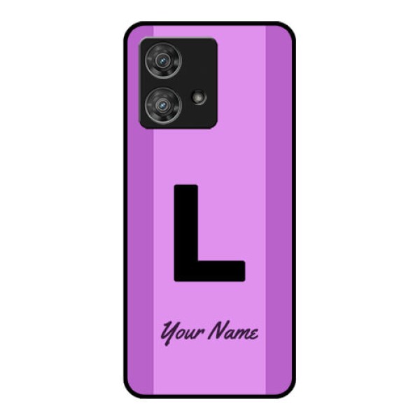 Motorola Edge 40 Neo Custom Glass Phone Case - Tricolor Custom Text Design Motorola Edge 40 Neo Custom Glass Phone Case - Tricolor Custom Text Design